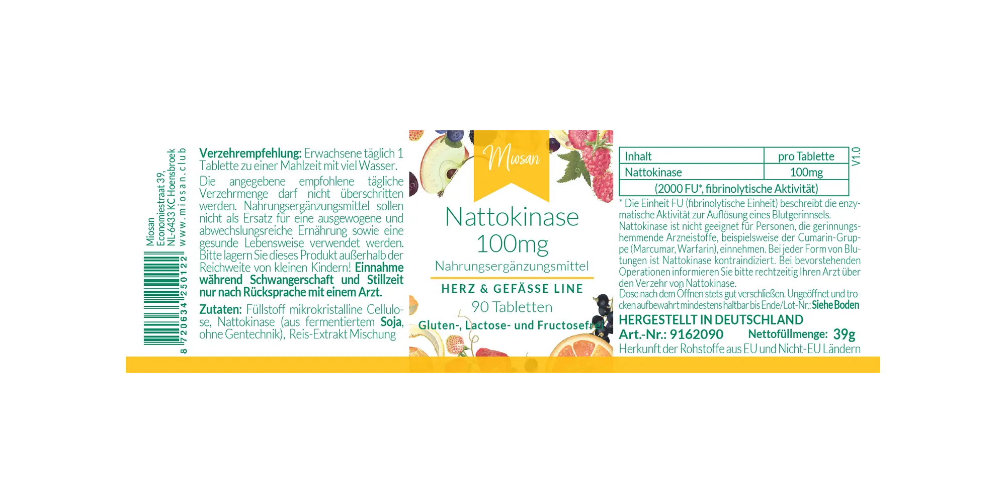 Nattokinase 100 mg- 90 Tabletten