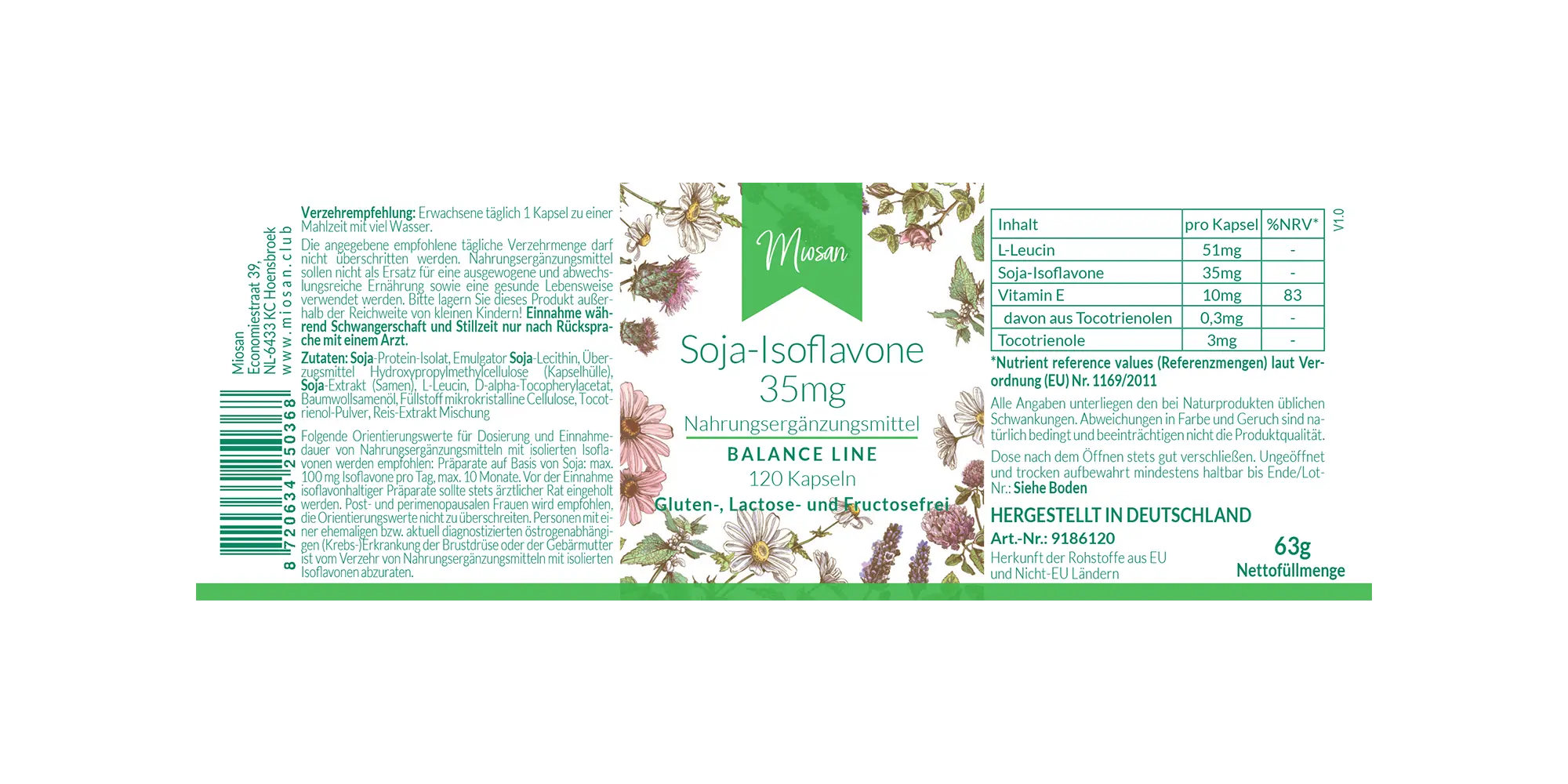 Soja-Isoflavone 35 mg- 120 Kapseln