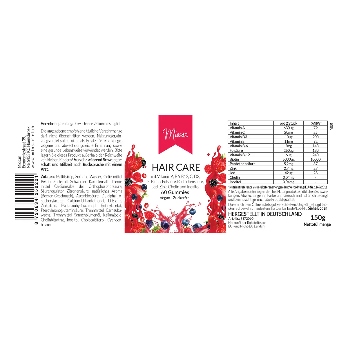 Hair Care- 60 Gummies