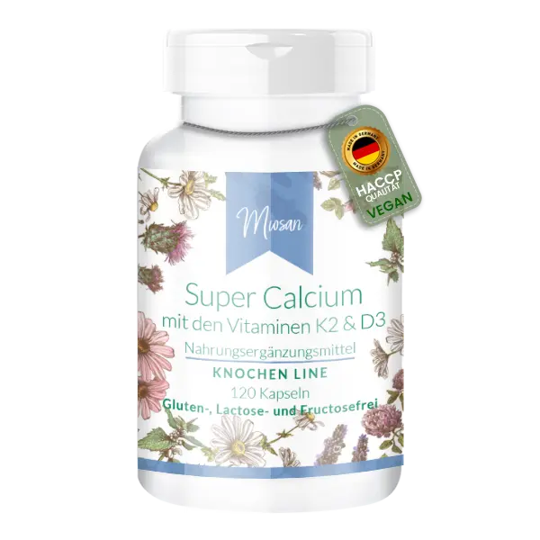 Super Calcium mit Vitaminen K2 & D3- 120 Kapseln
