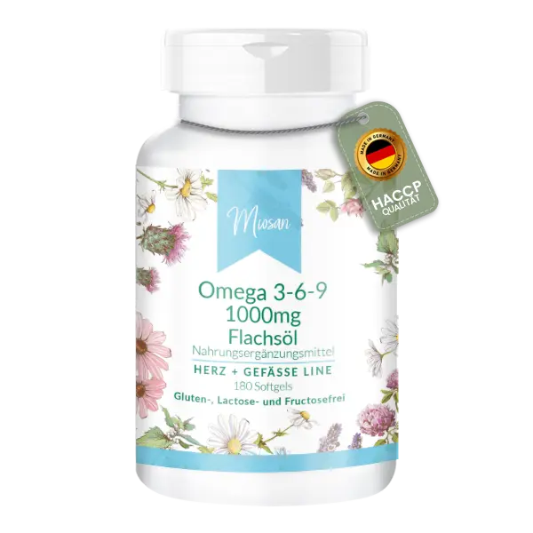 Omega 3-6-9 1000mg Flachsöl 180 Softgels