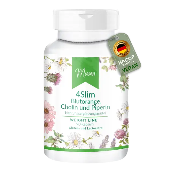 4Slim Blutorange, Cholin und Piperin- 90 Kapseln